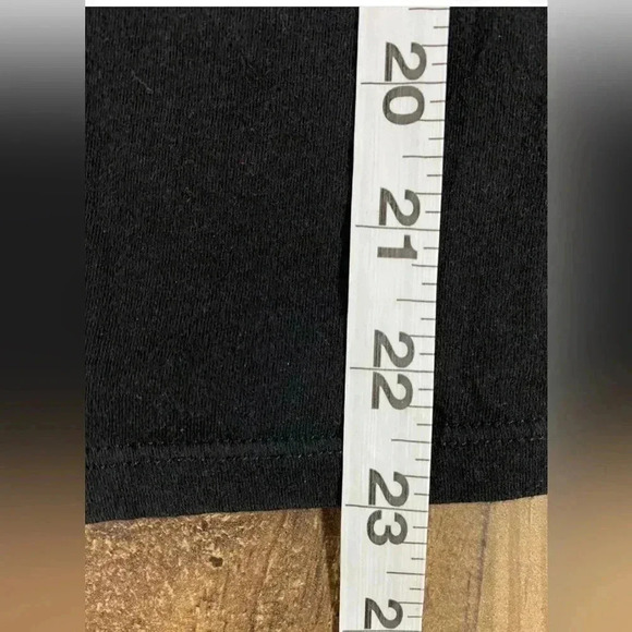 GUESS Jeans Women’s Jet Black T-Shirt with Gold Writing and Gold Sequins - Picture 6 of 11